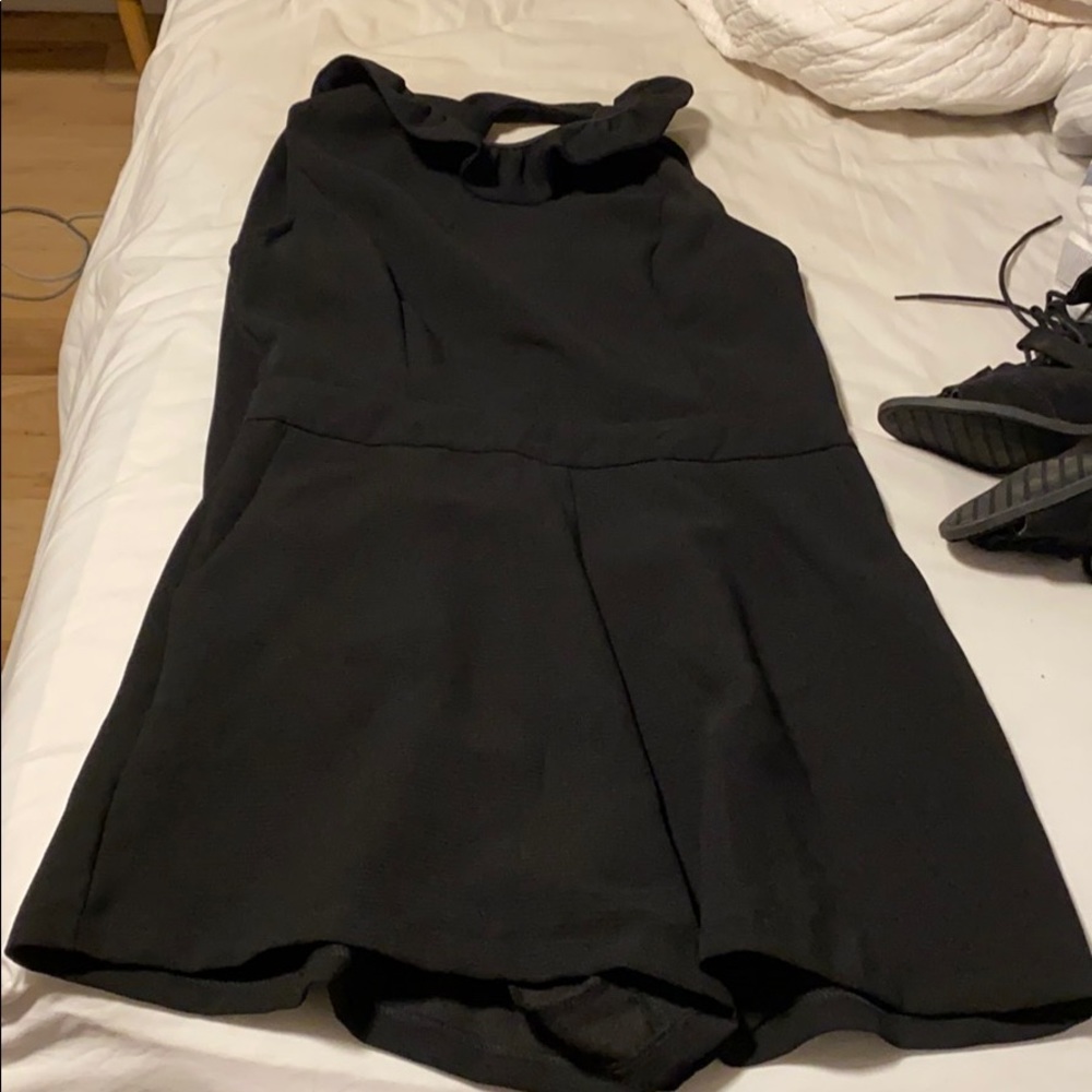 Black halter romper